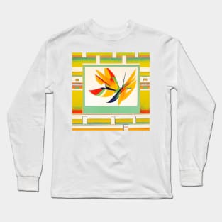 Stylized Butterfly Collage Long Sleeve T-Shirt